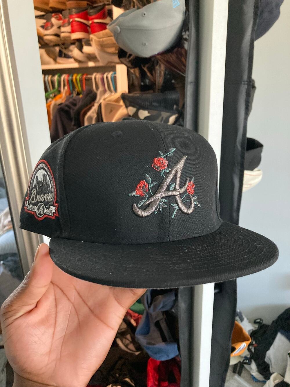 Atlanta braves new era fitted hat 7 3/8